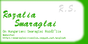 rozalia smaraglai business card